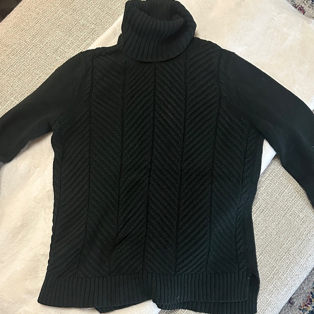 Ann Taylor Dark Green Turtleneck Sweater